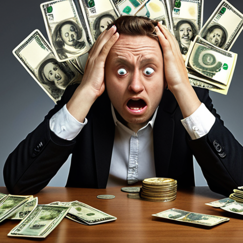 **

Prompt:  A person looking overwhelmed by a confusing table of credit card fees and interest rates. Focus on frustration and financial complexity.  Consider adding Polish currency symbols (złoty) to the visual elements.

**