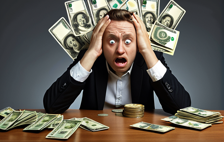 **

Prompt:  A person looking overwhelmed by a confusing table of credit card fees and interest rates. Focus on frustration and financial complexity.  Consider adding Polish currency symbols (złoty) to the visual elements.

**