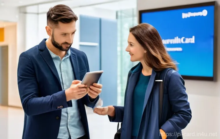 신용카드로 여행 보험 가입 - **Prompt 1: Unexpected Discovery of Travel Insurance Benefits**
    "A Polish woman in her late 30s,...