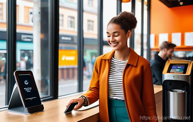 체크카드 간편결제 연동 - **Prompt 1: Urban Contactless Convenience**
    A vibrant, dynamic scene in a modern European city, ...
