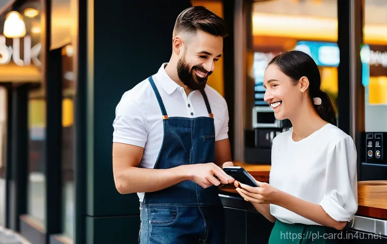 체크카드 간편결제 연동 - **Prompt 1: Urban Contactless Convenience**
    A vibrant, dynamic scene in a modern European city, ...