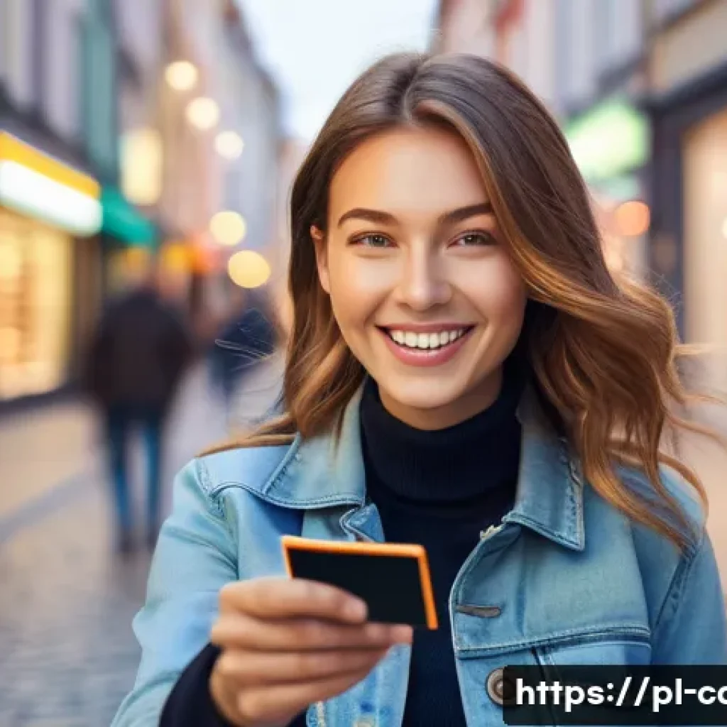 신용카드로 적금 들기 - A vibrant and energetic scene featuring a young adult, dressed in modern casual clothing, joyfully h...